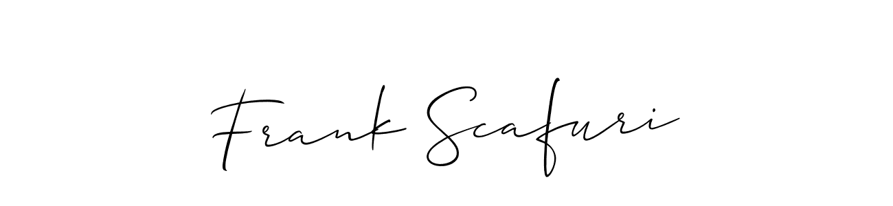 How to make Frank Scafuri signature? Allison_Script is a professional autograph style. Create handwritten signature for Frank Scafuri name. Frank Scafuri signature style 2 images and pictures png