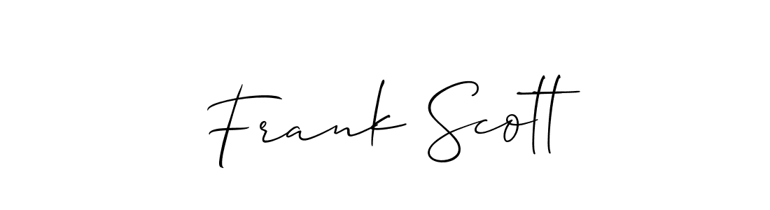 You should practise on your own different ways (Allison_Script) to write your name (Frank Scott) in signature. don't let someone else do it for you. Frank Scott signature style 2 images and pictures png