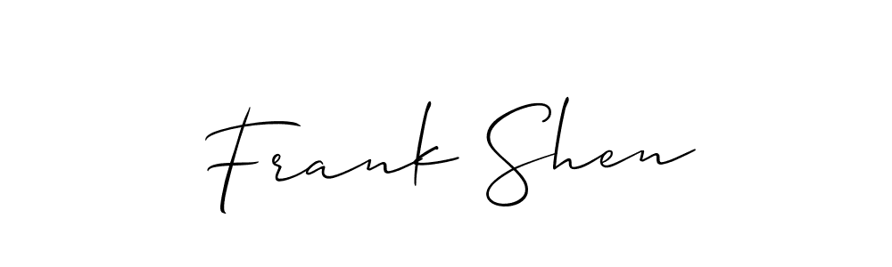 Also we have Frank Shen name is the best signature style. Create professional handwritten signature collection using Allison_Script autograph style. Frank Shen signature style 2 images and pictures png