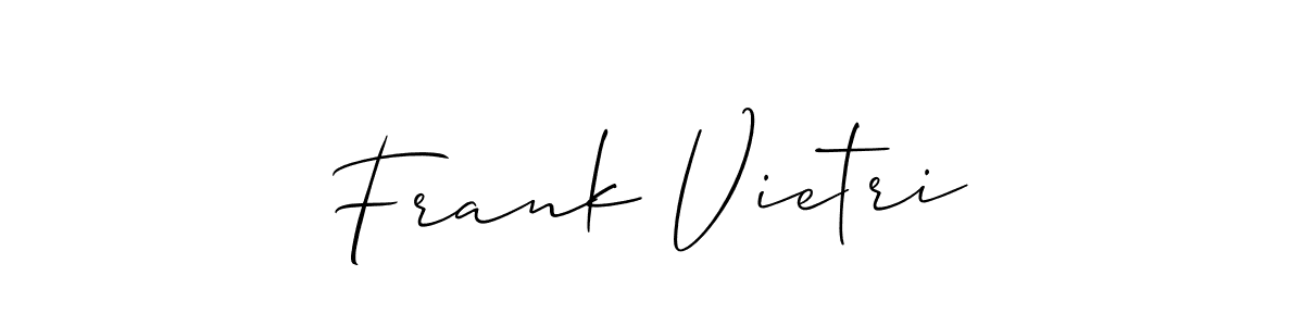 Use a signature maker to create a handwritten signature online. With this signature software, you can design (Allison_Script) your own signature for name Frank Vietri. Frank Vietri signature style 2 images and pictures png