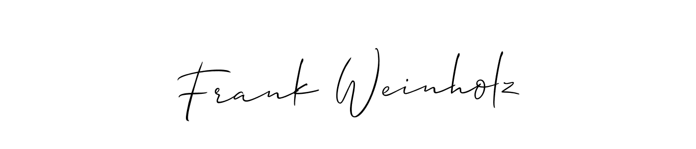 Frank Weinholz stylish signature style. Best Handwritten Sign (Allison_Script) for my name. Handwritten Signature Collection Ideas for my name Frank Weinholz. Frank Weinholz signature style 2 images and pictures png