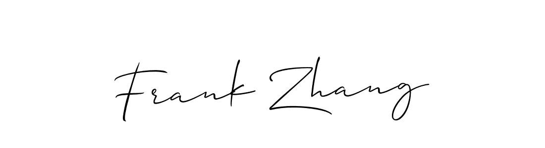 The best way (Allison_Script) to make a short signature is to pick only two or three words in your name. The name Frank Zhang include a total of six letters. For converting this name. Frank Zhang signature style 2 images and pictures png