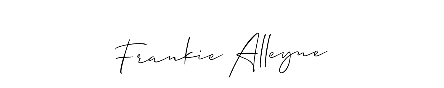 Make a beautiful signature design for name Frankie Alleyne. With this signature (Allison_Script) style, you can create a handwritten signature for free. Frankie Alleyne signature style 2 images and pictures png