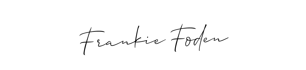 Frankie Foden stylish signature style. Best Handwritten Sign (Allison_Script) for my name. Handwritten Signature Collection Ideas for my name Frankie Foden. Frankie Foden signature style 2 images and pictures png