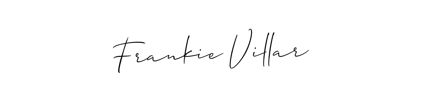 Use a signature maker to create a handwritten signature online. With this signature software, you can design (Allison_Script) your own signature for name Frankie Villar. Frankie Villar signature style 2 images and pictures png