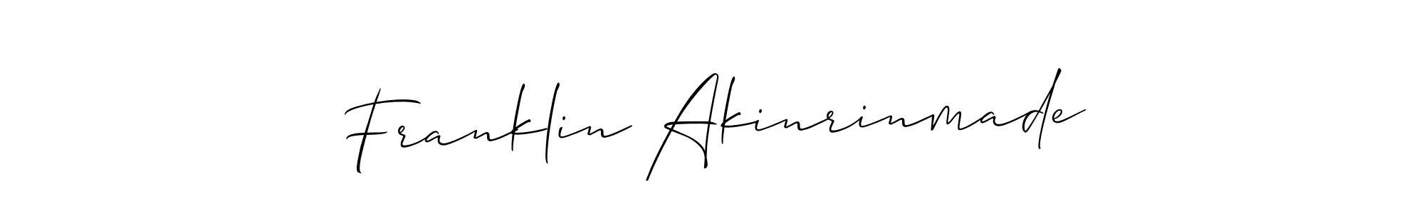 Use a signature maker to create a handwritten signature online. With this signature software, you can design (Allison_Script) your own signature for name Franklin Akinrinmade. Franklin Akinrinmade signature style 2 images and pictures png