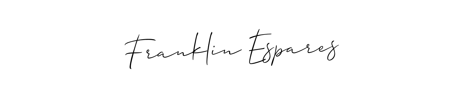Best and Professional Signature Style for Franklin Espares. Allison_Script Best Signature Style Collection. Franklin Espares signature style 2 images and pictures png