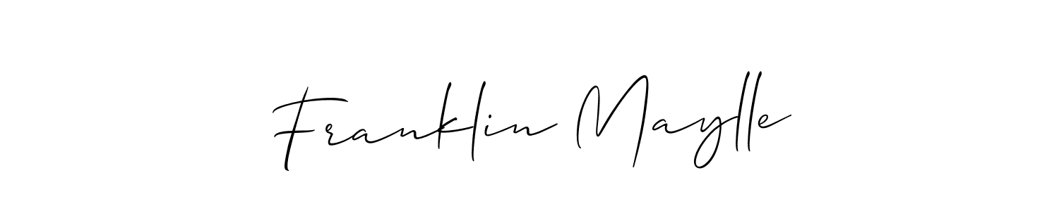 Make a beautiful signature design for name Franklin Maylle. With this signature (Allison_Script) style, you can create a handwritten signature for free. Franklin Maylle signature style 2 images and pictures png