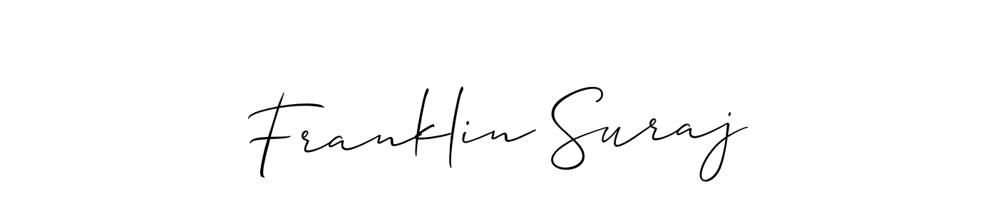 This is the best signature style for the Franklin Suraj name. Also you like these signature font (Allison_Script). Mix name signature. Franklin Suraj signature style 2 images and pictures png