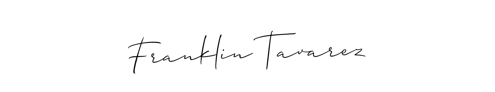 Use a signature maker to create a handwritten signature online. With this signature software, you can design (Allison_Script) your own signature for name Franklin Tavarez. Franklin Tavarez signature style 2 images and pictures png
