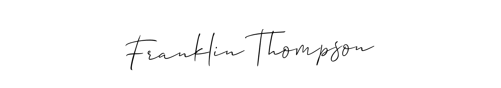 Make a beautiful signature design for name Franklin Thompson. With this signature (Allison_Script) style, you can create a handwritten signature for free. Franklin Thompson signature style 2 images and pictures png