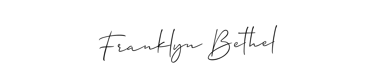 You can use this online signature creator to create a handwritten signature for the name Franklyn Bethel. This is the best online autograph maker. Franklyn Bethel signature style 2 images and pictures png