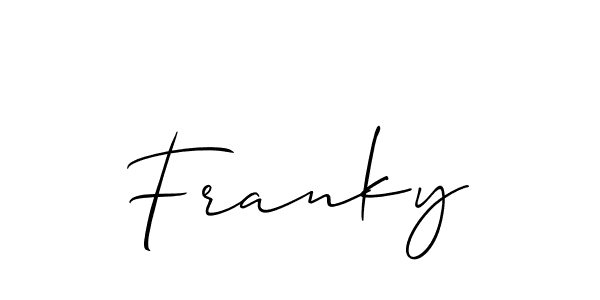 Make a beautiful signature design for name Franky. Use this online signature maker to create a handwritten signature for free. Franky signature style 2 images and pictures png