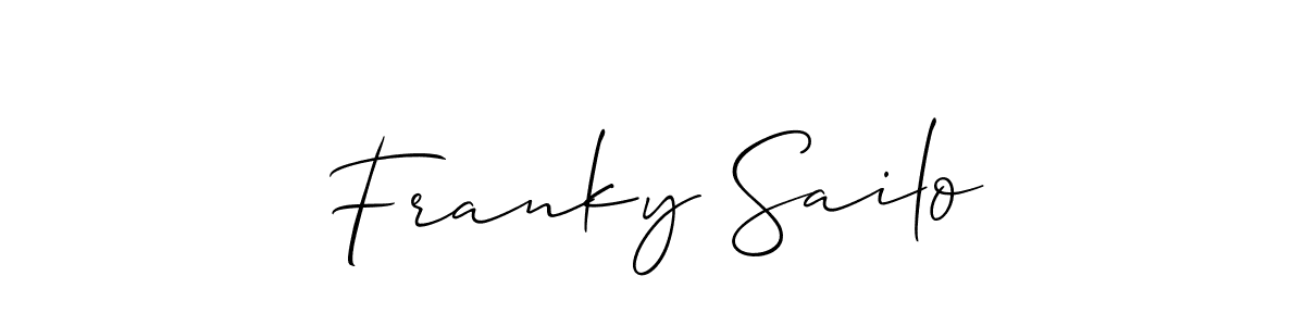 How to Draw Franky Sailo signature style? Allison_Script is a latest design signature styles for name Franky Sailo. Franky Sailo signature style 2 images and pictures png