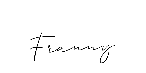 Also You can easily find your signature by using the search form. We will create Franny name handwritten signature images for you free of cost using Allison_Script sign style. Franny signature style 2 images and pictures png