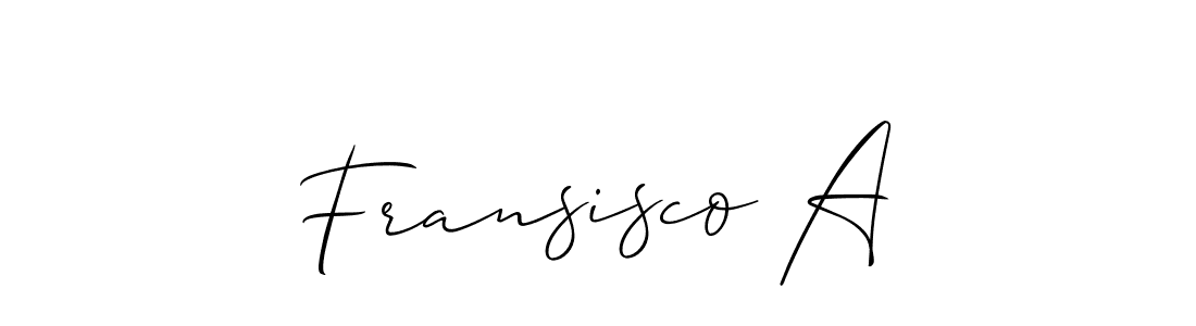 Make a beautiful signature design for name Fransisco A. Use this online signature maker to create a handwritten signature for free. Fransisco A signature style 2 images and pictures png