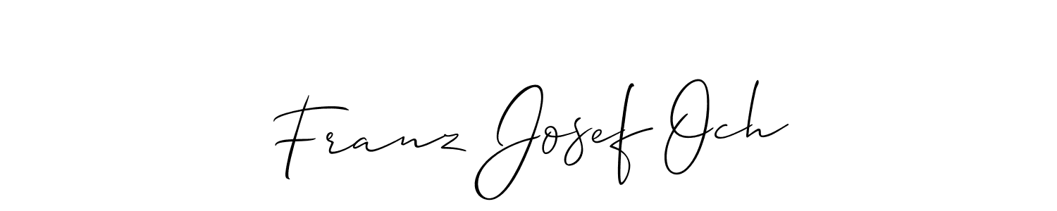 Use a signature maker to create a handwritten signature online. With this signature software, you can design (Allison_Script) your own signature for name Franz Josef Och. Franz Josef Och signature style 2 images and pictures png