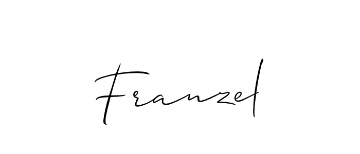 Design your own signature with our free online signature maker. With this signature software, you can create a handwritten (Allison_Script) signature for name Franzel. Franzel signature style 2 images and pictures png