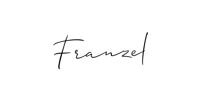 Design your own signature with our free online signature maker. With this signature software, you can create a handwritten (Allison_Script) signature for name Franzel. Franzel signature style 2 images and pictures png