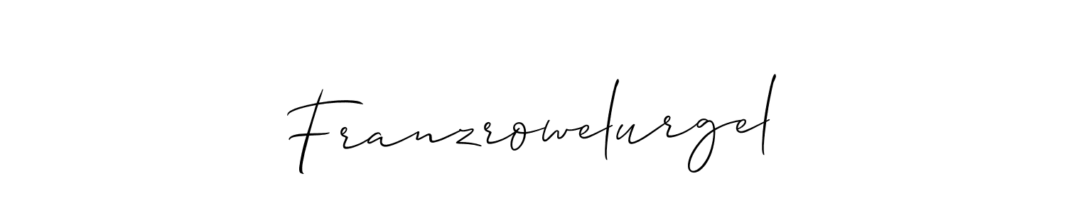Allison_Script is a professional signature style that is perfect for those who want to add a touch of class to their signature. It is also a great choice for those who want to make their signature more unique. Get Franzrowelurgel name to fancy signature for free. Franzrowelurgel signature style 2 images and pictures png
