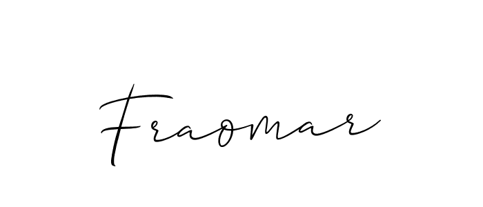 You should practise on your own different ways (Allison_Script) to write your name (Fraomar) in signature. don't let someone else do it for you. Fraomar signature style 2 images and pictures png