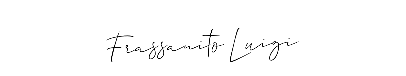 It looks lik you need a new signature style for name Frassanito Luigi. Design unique handwritten (Allison_Script) signature with our free signature maker in just a few clicks. Frassanito Luigi signature style 2 images and pictures png