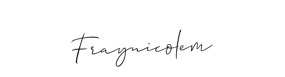 It looks lik you need a new signature style for name Fraynicolem. Design unique handwritten (Allison_Script) signature with our free signature maker in just a few clicks. Fraynicolem signature style 2 images and pictures png