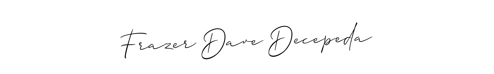 Also we have Frazer Dave Decepeda name is the best signature style. Create professional handwritten signature collection using Allison_Script autograph style. Frazer Dave Decepeda signature style 2 images and pictures png