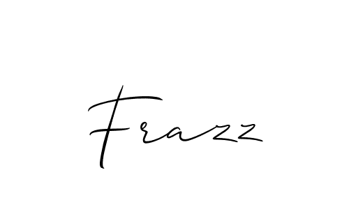 The best way (Allison_Script) to make a short signature is to pick only two or three words in your name. The name Frazz include a total of six letters. For converting this name. Frazz signature style 2 images and pictures png