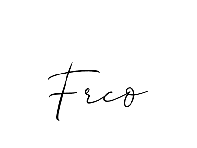 How to make Frco name signature. Use Allison_Script style for creating short signs online. This is the latest handwritten sign. Frco signature style 2 images and pictures png