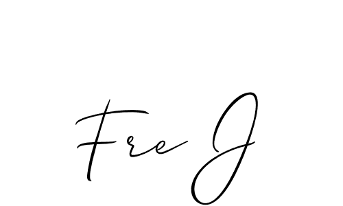 How to Draw Fre J signature style? Allison_Script is a latest design signature styles for name Fre J. Fre J signature style 2 images and pictures png