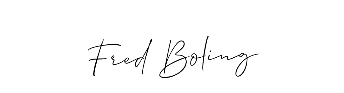 Use a signature maker to create a handwritten signature online. With this signature software, you can design (Allison_Script) your own signature for name Fred Boling. Fred Boling signature style 2 images and pictures png