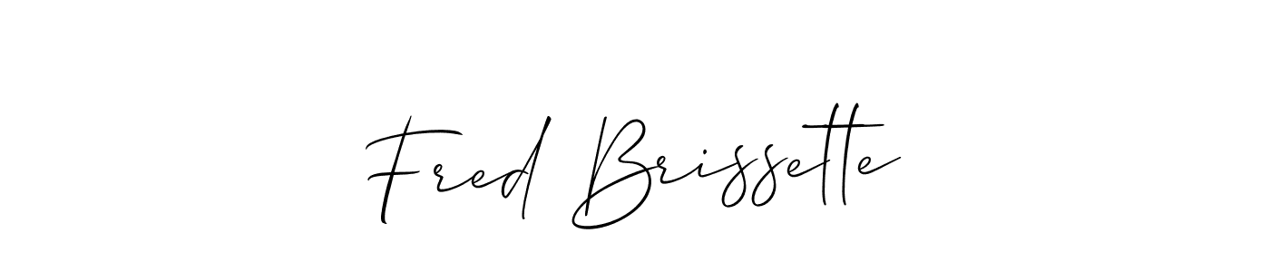 Create a beautiful signature design for name Fred Brissette. With this signature (Allison_Script) fonts, you can make a handwritten signature for free. Fred Brissette signature style 2 images and pictures png