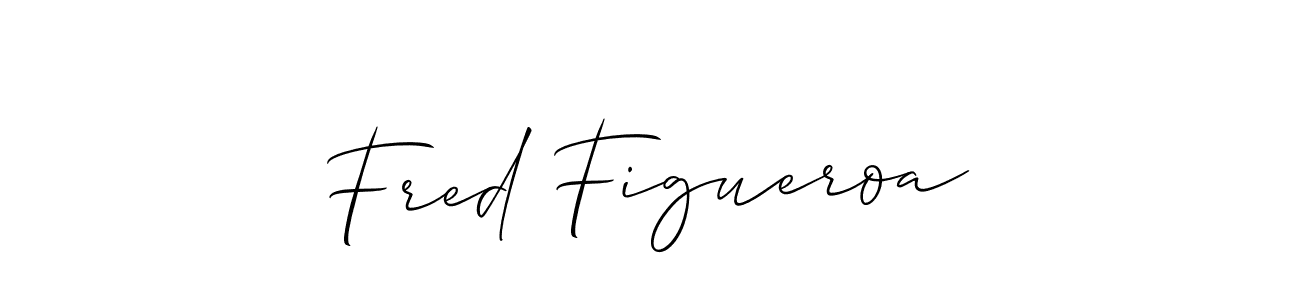 Fred Figueroa stylish signature style. Best Handwritten Sign (Allison_Script) for my name. Handwritten Signature Collection Ideas for my name Fred Figueroa. Fred Figueroa signature style 2 images and pictures png