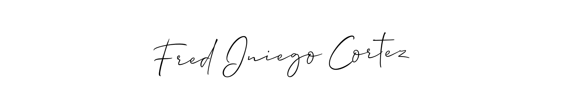 How to make Fred Iniego Cortez name signature. Use Allison_Script style for creating short signs online. This is the latest handwritten sign. Fred Iniego Cortez signature style 2 images and pictures png