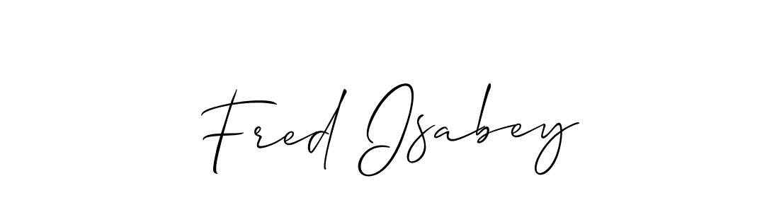 Fred Isabey stylish signature style. Best Handwritten Sign (Allison_Script) for my name. Handwritten Signature Collection Ideas for my name Fred Isabey. Fred Isabey signature style 2 images and pictures png