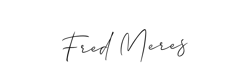 How to make Fred Meres signature? Allison_Script is a professional autograph style. Create handwritten signature for Fred Meres name. Fred Meres signature style 2 images and pictures png