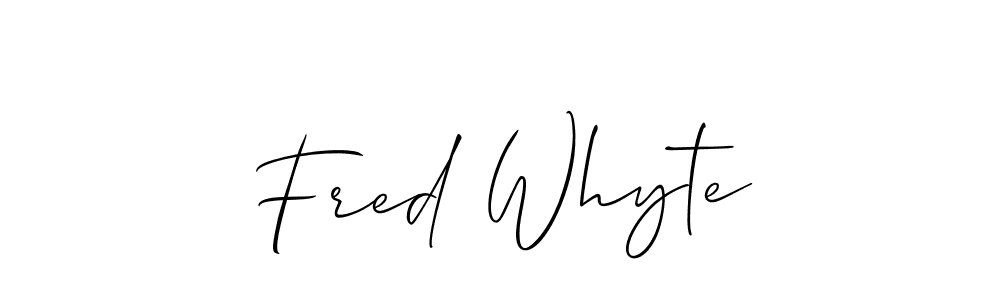 Fred Whyte stylish signature style. Best Handwritten Sign (Allison_Script) for my name. Handwritten Signature Collection Ideas for my name Fred Whyte. Fred Whyte signature style 2 images and pictures png