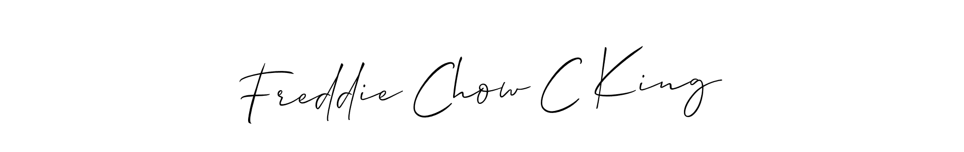 Also You can easily find your signature by using the search form. We will create Freddie Chow C King name handwritten signature images for you free of cost using Allison_Script sign style. Freddie Chow C King signature style 2 images and pictures png