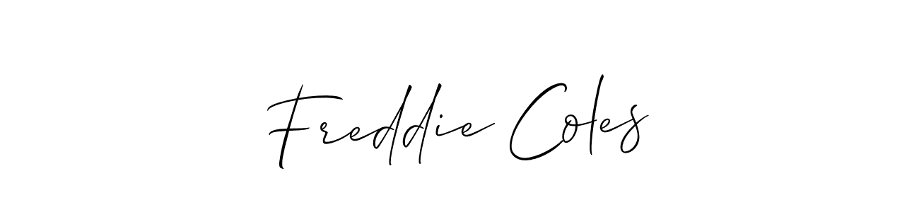 Use a signature maker to create a handwritten signature online. With this signature software, you can design (Allison_Script) your own signature for name Freddie Coles. Freddie Coles signature style 2 images and pictures png