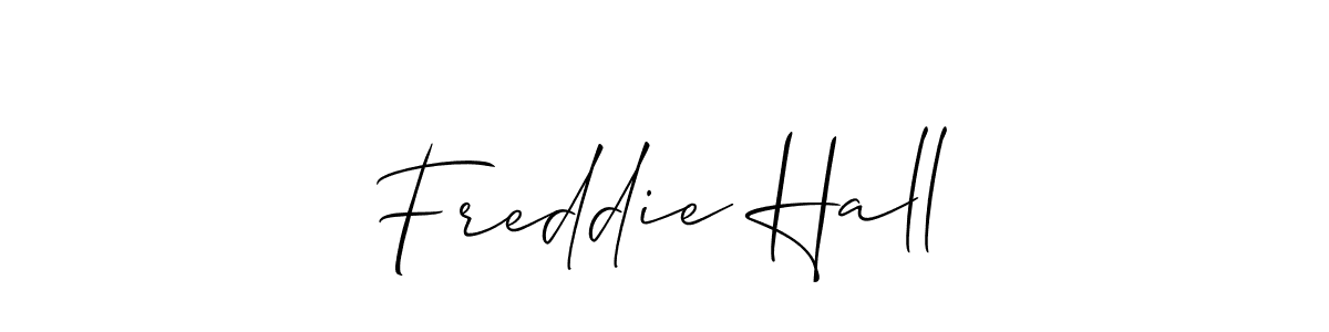 Freddie Hall stylish signature style. Best Handwritten Sign (Allison_Script) for my name. Handwritten Signature Collection Ideas for my name Freddie Hall. Freddie Hall signature style 2 images and pictures png