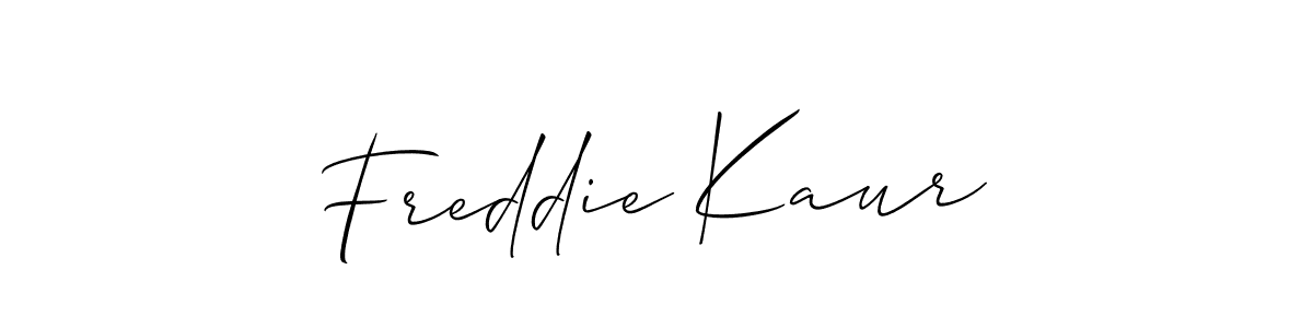 Similarly Allison_Script is the best handwritten signature design. Signature creator online .You can use it as an online autograph creator for name Freddie Kaur. Freddie Kaur signature style 2 images and pictures png