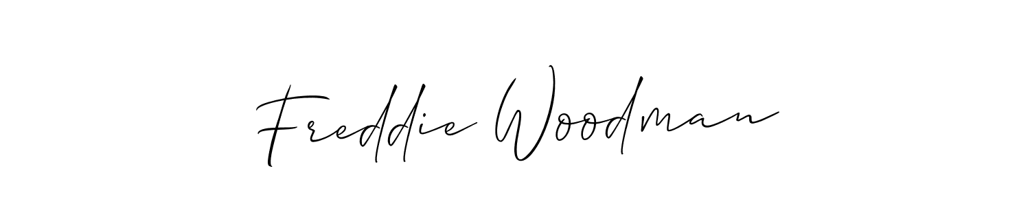 Make a beautiful signature design for name Freddie Woodman. With this signature (Allison_Script) style, you can create a handwritten signature for free. Freddie Woodman signature style 2 images and pictures png