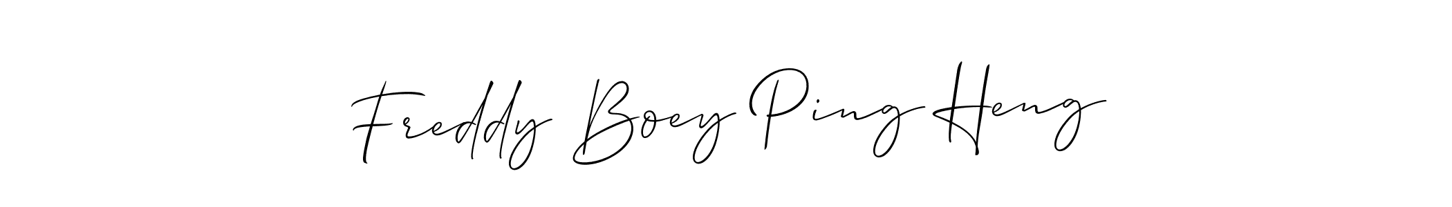 See photos of Freddy Boey Ping Heng official signature by Spectra . Check more albums & portfolios. Read reviews & check more about Allison_Script font. Freddy Boey Ping Heng signature style 2 images and pictures png
