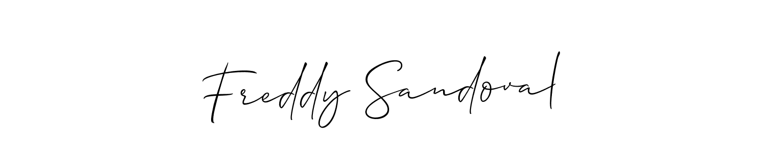 It looks lik you need a new signature style for name Freddy Sandoval. Design unique handwritten (Allison_Script) signature with our free signature maker in just a few clicks. Freddy Sandoval signature style 2 images and pictures png