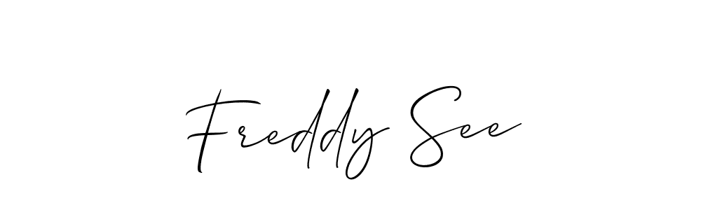 Also You can easily find your signature by using the search form. We will create Freddy See name handwritten signature images for you free of cost using Allison_Script sign style. Freddy See signature style 2 images and pictures png
