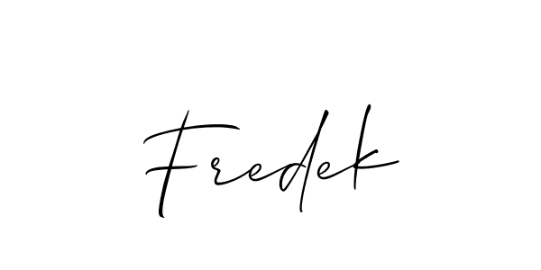 Fredek stylish signature style. Best Handwritten Sign (Allison_Script) for my name. Handwritten Signature Collection Ideas for my name Fredek. Fredek signature style 2 images and pictures png