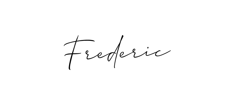 Frederic stylish signature style. Best Handwritten Sign (Allison_Script) for my name. Handwritten Signature Collection Ideas for my name Frederic. Frederic signature style 2 images and pictures png