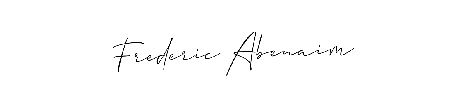 Frederic Abenaim stylish signature style. Best Handwritten Sign (Allison_Script) for my name. Handwritten Signature Collection Ideas for my name Frederic Abenaim. Frederic Abenaim signature style 2 images and pictures png