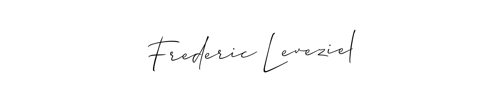 Use a signature maker to create a handwritten signature online. With this signature software, you can design (Allison_Script) your own signature for name Frederic Leveziel. Frederic Leveziel signature style 2 images and pictures png